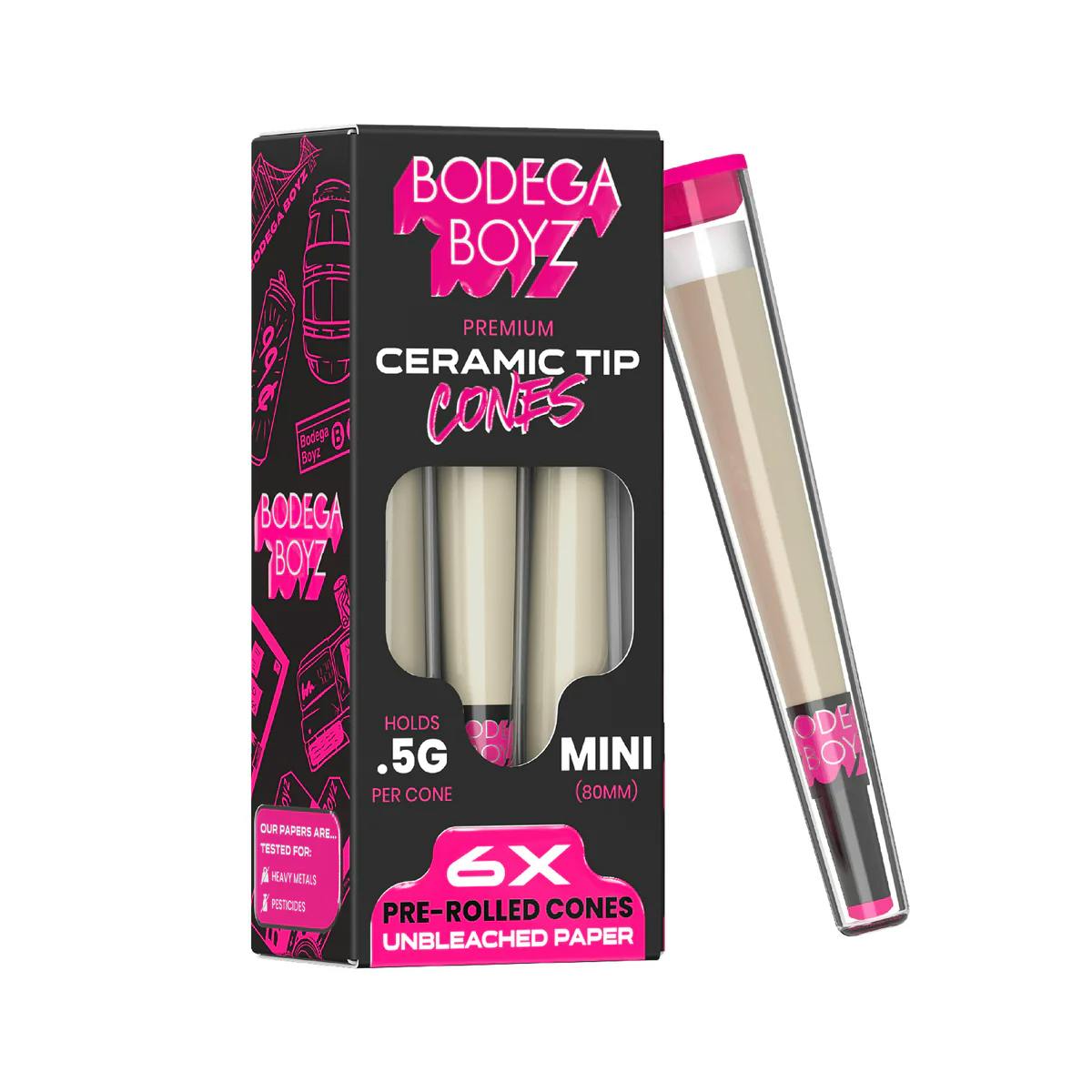 Bodega Boyz Ceramic Tip  Cone Brown Paper 6pk