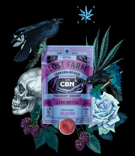 Lost Farm Live Resin Gummies Thorny Berry x OG Kush 1:1 THC:CBN