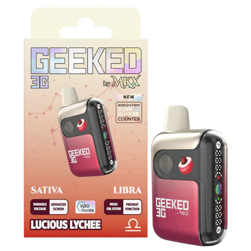 Geeked x MKX Lucious Lychee Disposable Vape Rec-1