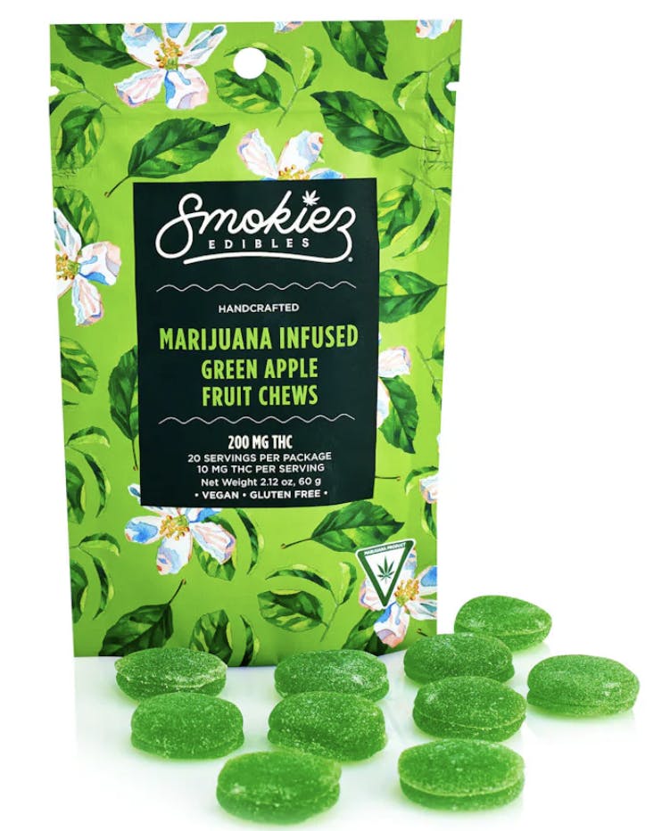 Product: Smokiez | Gummies - Sweet Green Apple (Hybrid) - 1:1, 200mg
