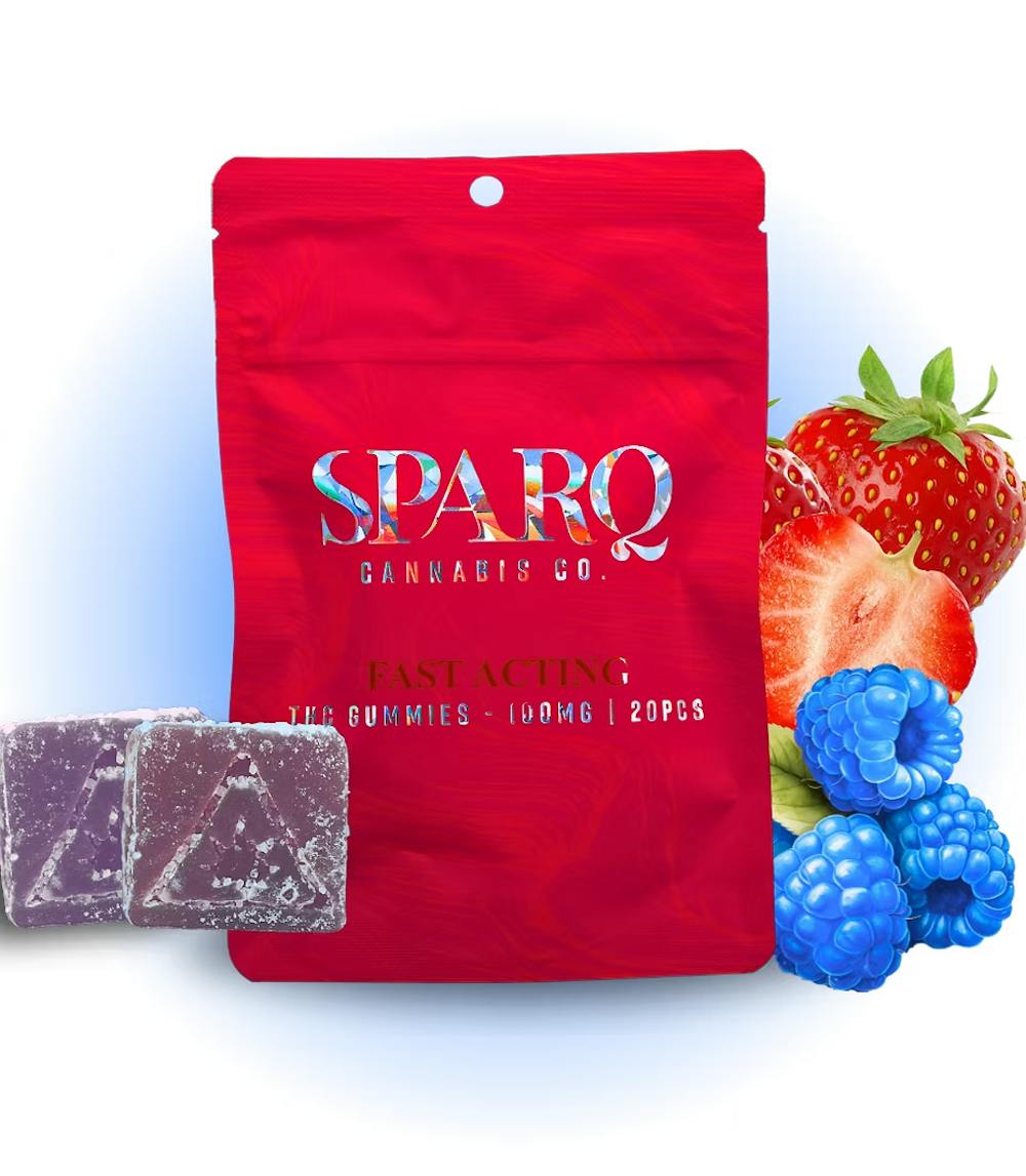 Product Sparq - Blue Strawberry  (20CT) - Gummies - 100MG