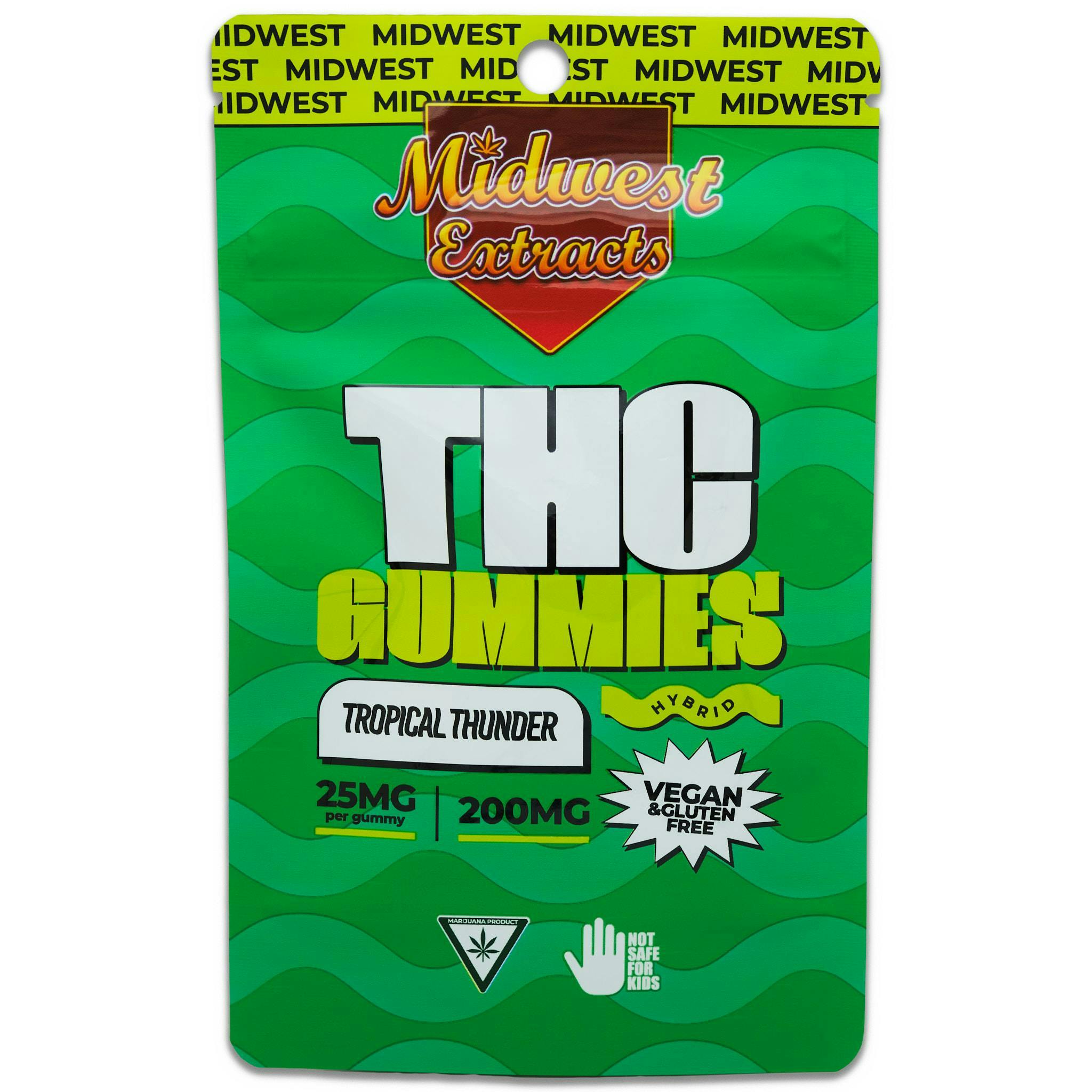Midwest Extracts MIDWEST EXTRACTS | TROPICAL THUNDER GUMMIES - 8PK | 200MG — EDIBLES