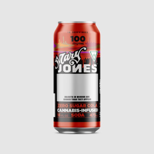 Product: Zero Sugar Cola | 100mg | Mary Jones Soda