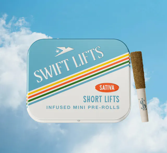 Swift Lifts Short Lifts Infused & Kief Coated Pre-Roll Pack Pineapple Express 5pk/2.5g (sativa, infused pre roll packs)