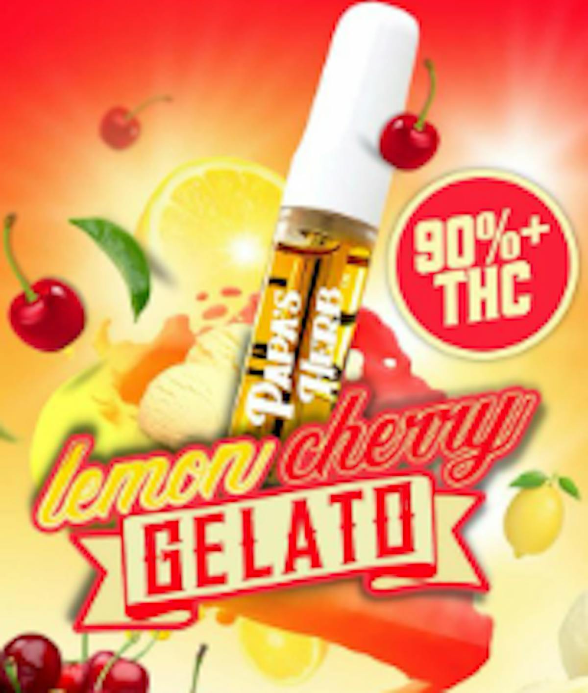 Photo of Papa’s Herb l Lemon Cherry Gelato Vape Cart l 1g