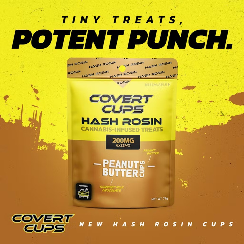 Covert Cups | 200mg Hash Rosin Cups | Peanut Butter