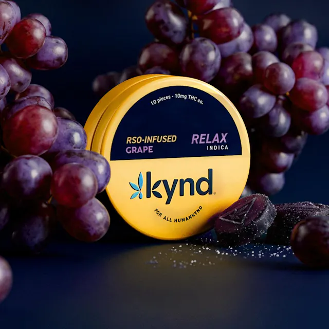 Kynd RSO Gummies - Relax Grape 10pk/100mg (indica, 2.8g)