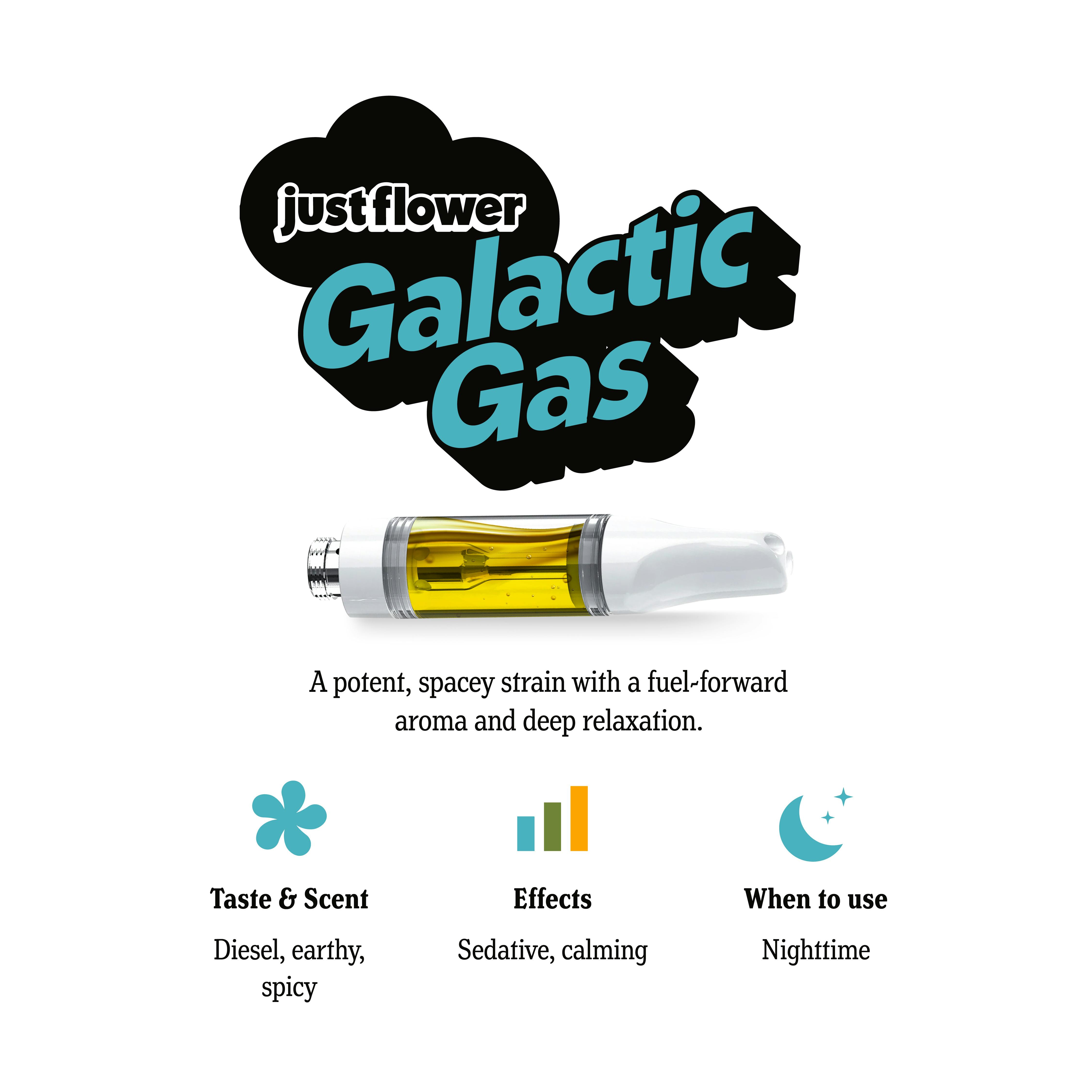 Just Flower 1g Distillate Cartridge - Galactic Gas