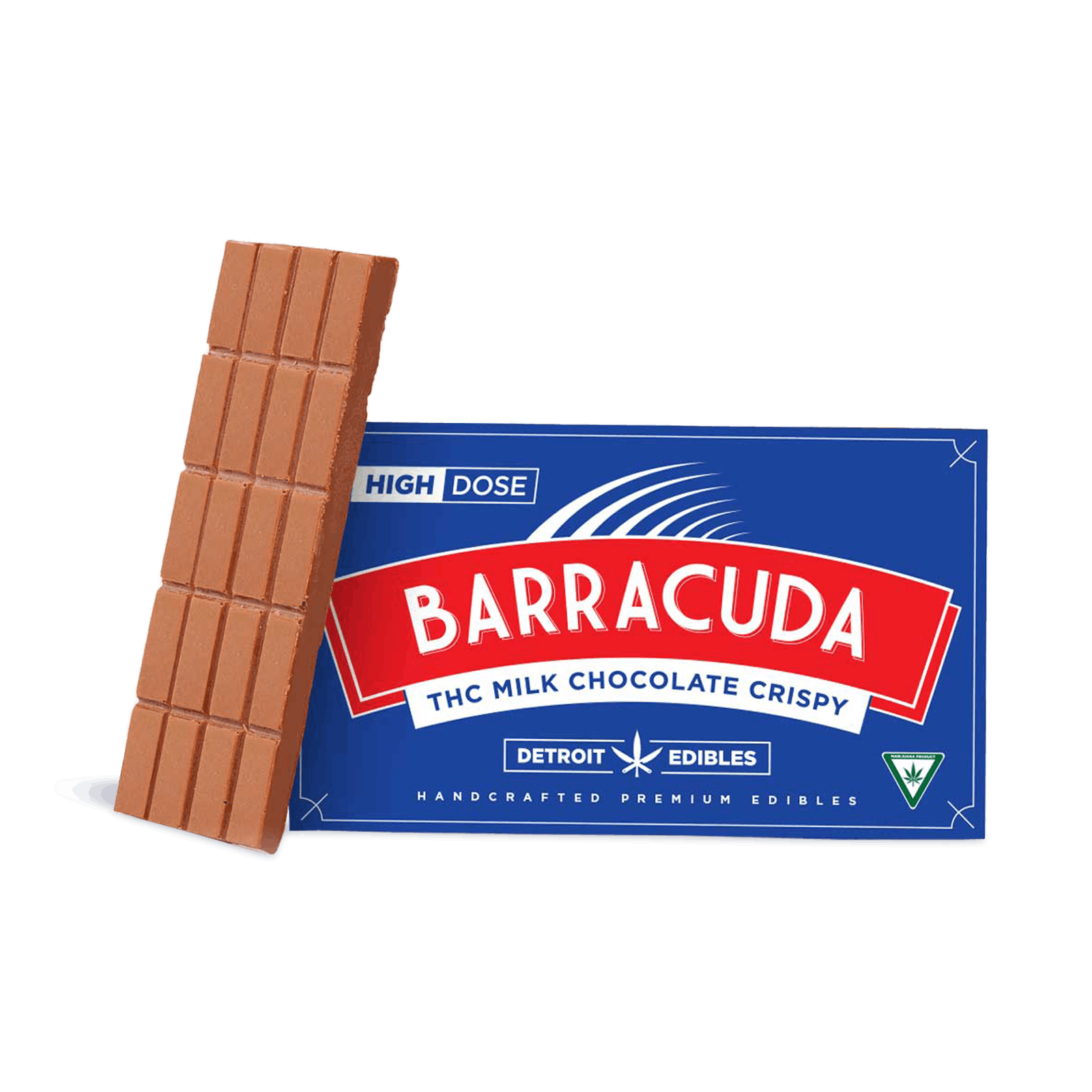 Detroit Edibles Milk Chocolate Crispy Barracuda Bar 200mg Puff