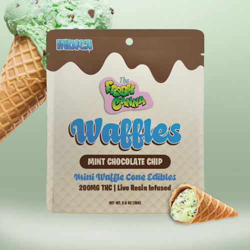 Fresh Canna - 200mg Live Resin Infused Sugar Cones - Mint Chocolate Chip