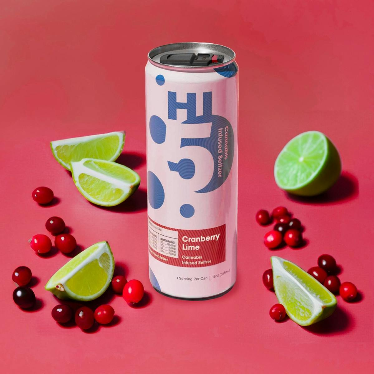 Hi5 Seltzer - 5 mg THC - Cranberry Lime