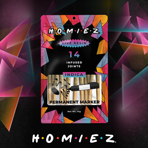 Homiez - 14-Pack 1g Infused Prerolls - Permanent Marker