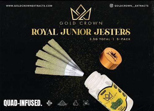 Royal Junior Jesters - 5-Pack .7g Quad Infused Prerolls - 8 Mile Runtz