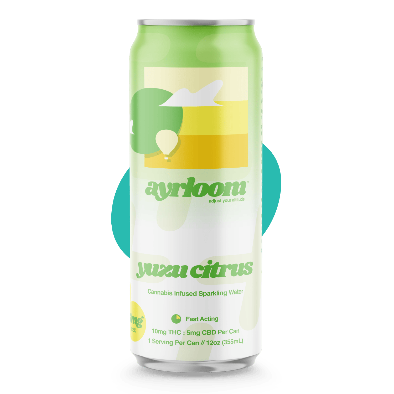 ayrloom Ayrloom | 2:1 Beverage 12 oz | Yuzu Citrus Sparkling Water UP I THC 10mg CBD 5mg
