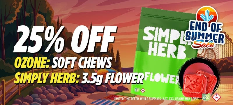 25% off: Ozone Soft Chews & Simply Herb 3.5g
