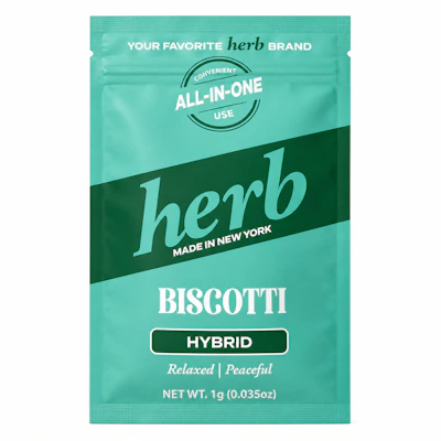 Herb - 1g Disposable - Biscotti - DISPOSABLES by HERB at King of Budz