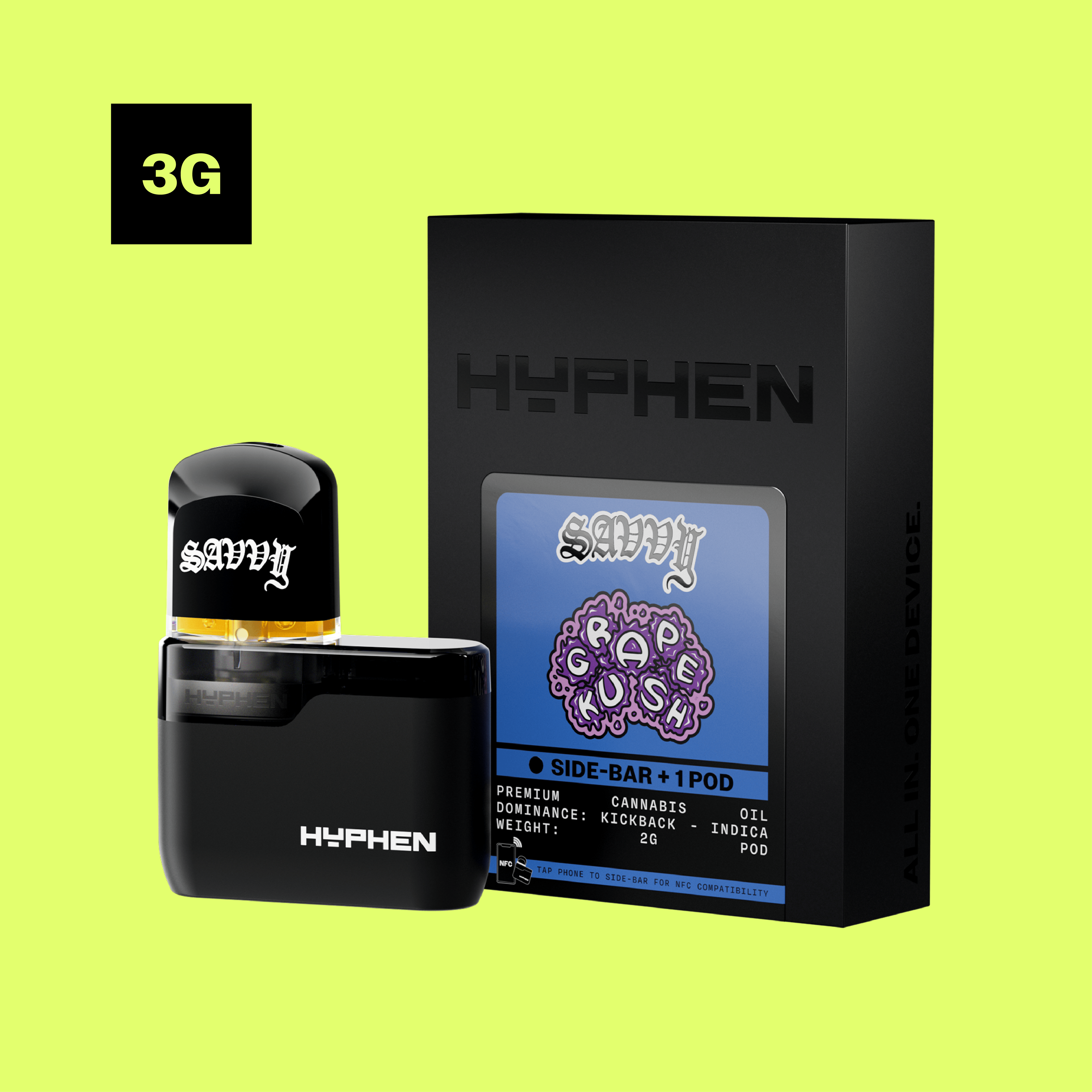 Product HYPHEN Grape Kush 3g All-In-One