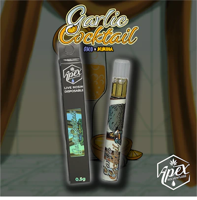 Apex - .5g Hash Rosin Disposable - Garlic Cocktail - DISPOSABLES by Apex Concentrates at King of Budz