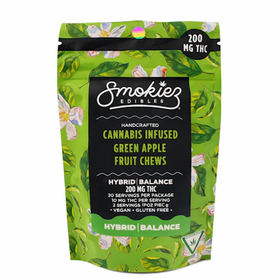 Smokiez - 200mg Gummies - Sweet Green Apple (Hybrid)