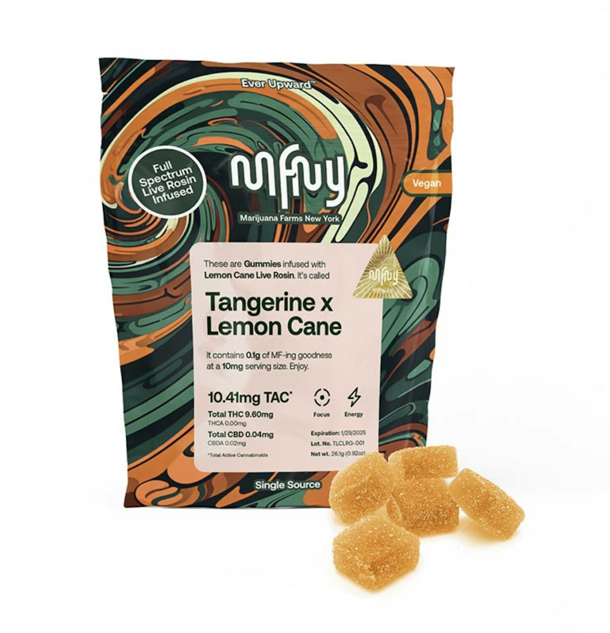 Photo of MFNY – Tangerine X Lemone Cane #5 Live Rosin Gummies – 10pk