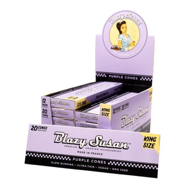 Blazy Susan – Purple King Size Pre Rolled Cones 110mm | 20ct