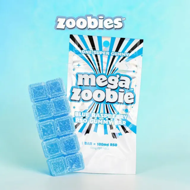 Zoobies RSO Mega Gummies Blue Raspberry 100mg (2.8g)