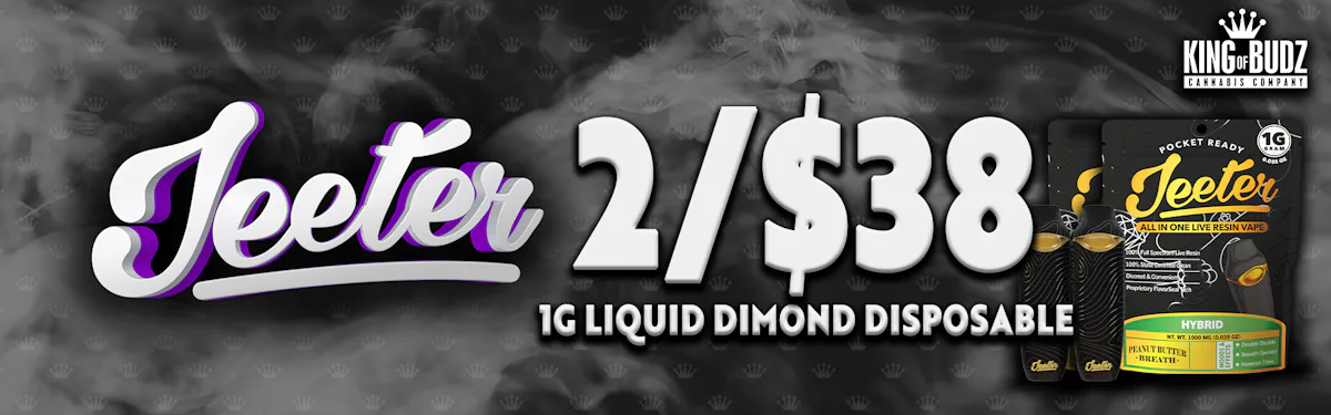 Jeeter 1g Liquid Diamond Disposables - 2 for $38