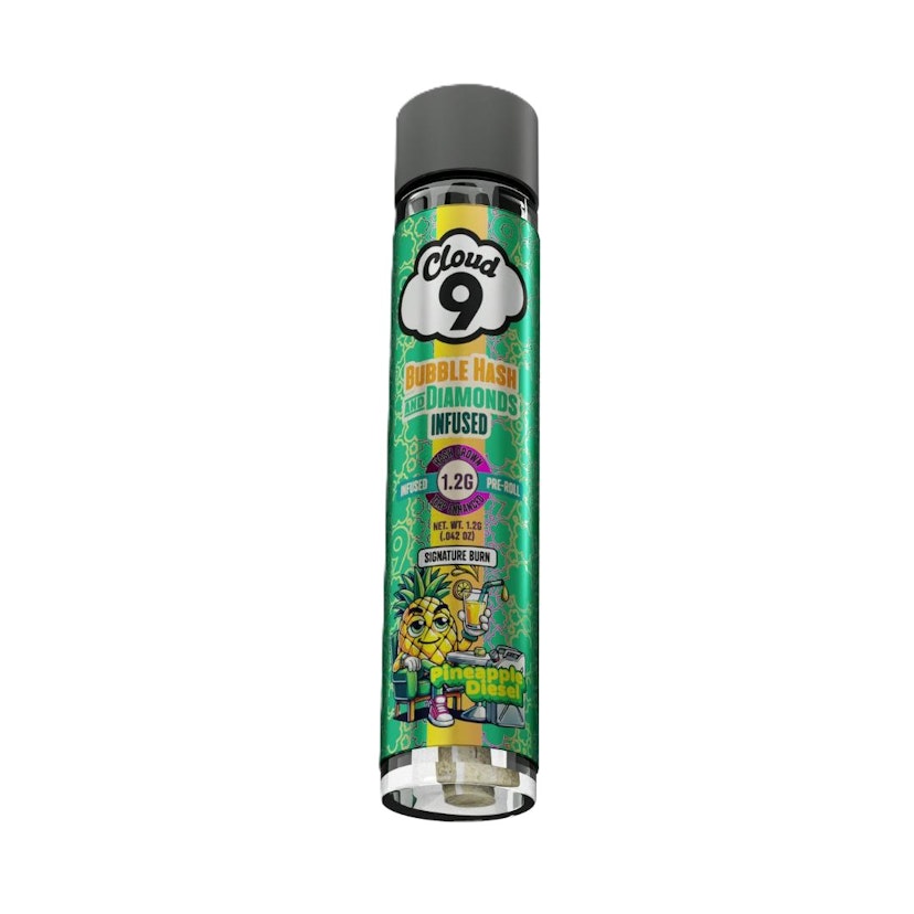 Cloud 9 1.2g Infused Bubble Hash & Diamond Preroll Pineapple Diesel