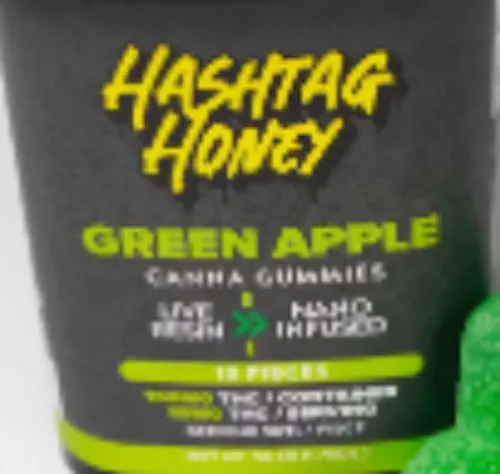 Green Apple 100mg Live Resin Gummies-1