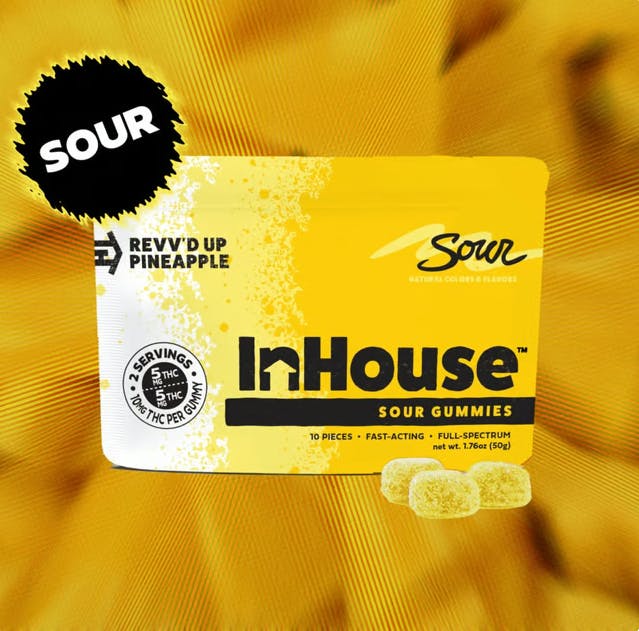 Product In House | Sour Pineapple | Gummies | 100mg