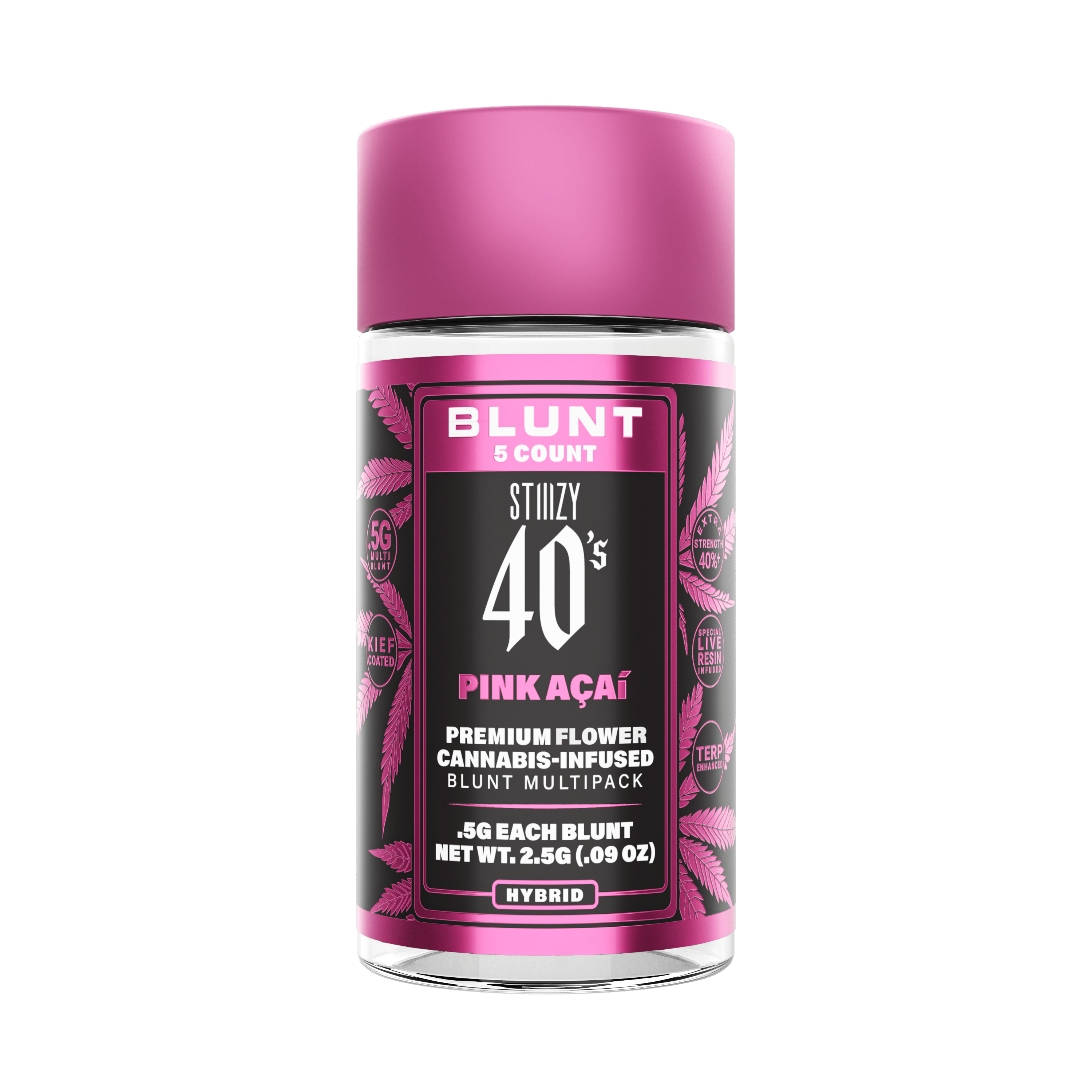 Stiiizy - Infused Mini-Blunts 40's 5pk - Pink Acai (H) (2.5g)