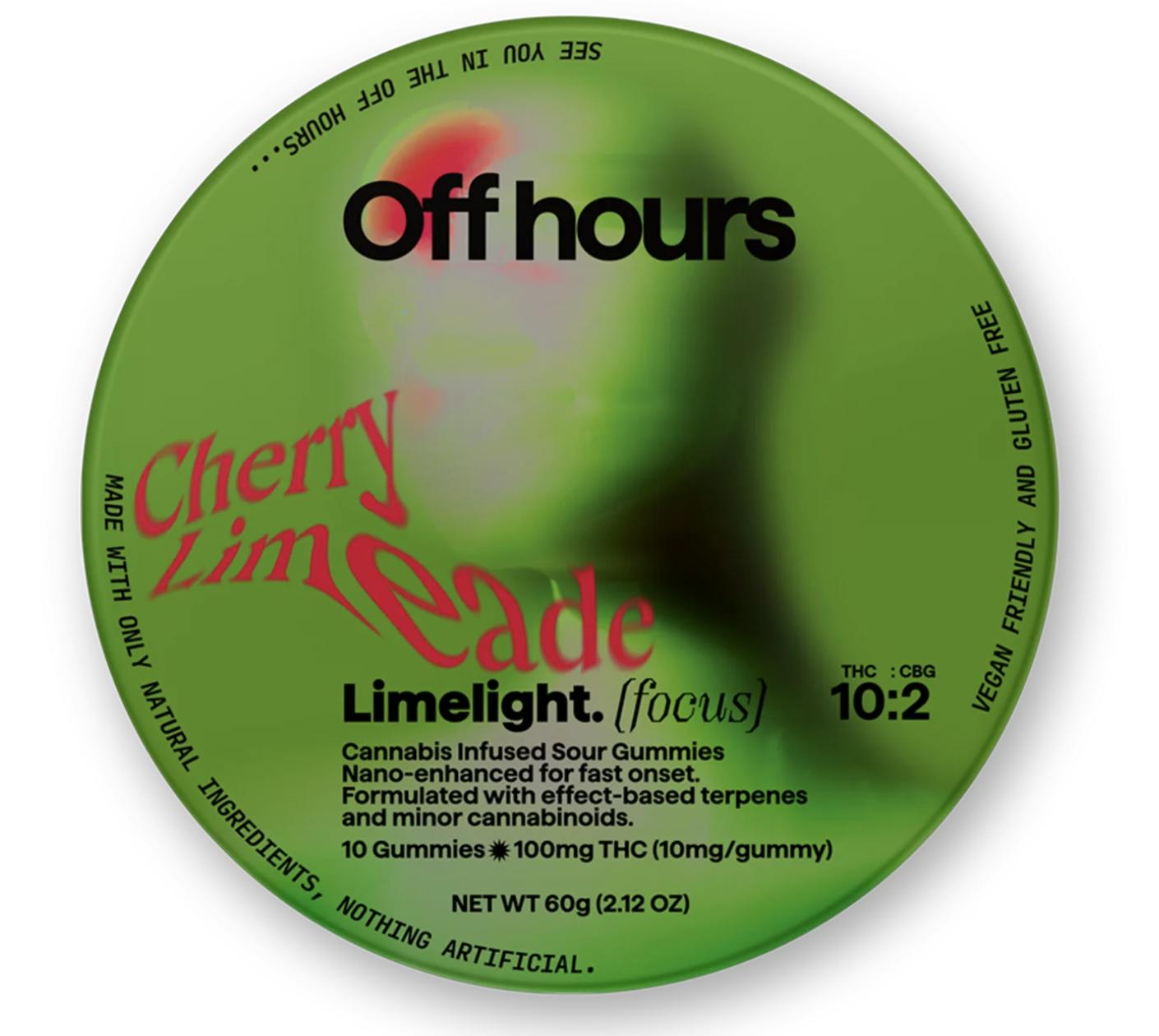 Off Hours-10pk THC Gummies (10mg) V,GF-Limelight (Focus)