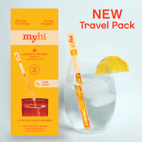 Lively Lemon – Beverage Stir STIKs –  3 count (30mg)-active