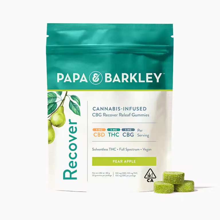 Papa & Barkley Recovery Gummies - Pear Apple 1:1:1 at Harborside