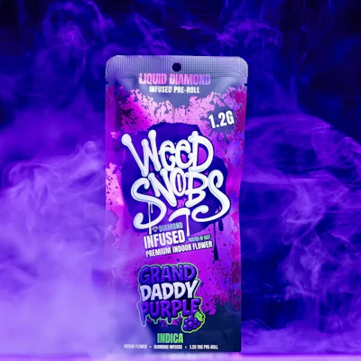 Weed Snobs - 1.2g Liquid Diamond Infused Preroll - Grand Daddy Purp