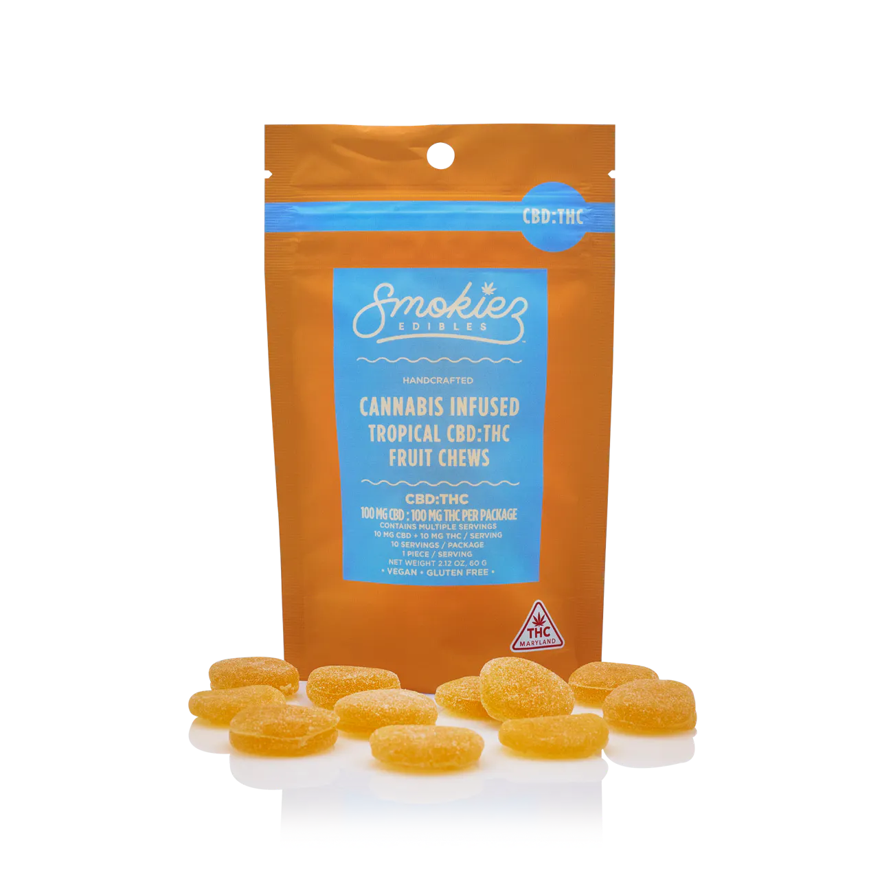 MED* Smokiez 300mg Gummies - Sweet Tropical Fruit 1:1 (CBD:THC