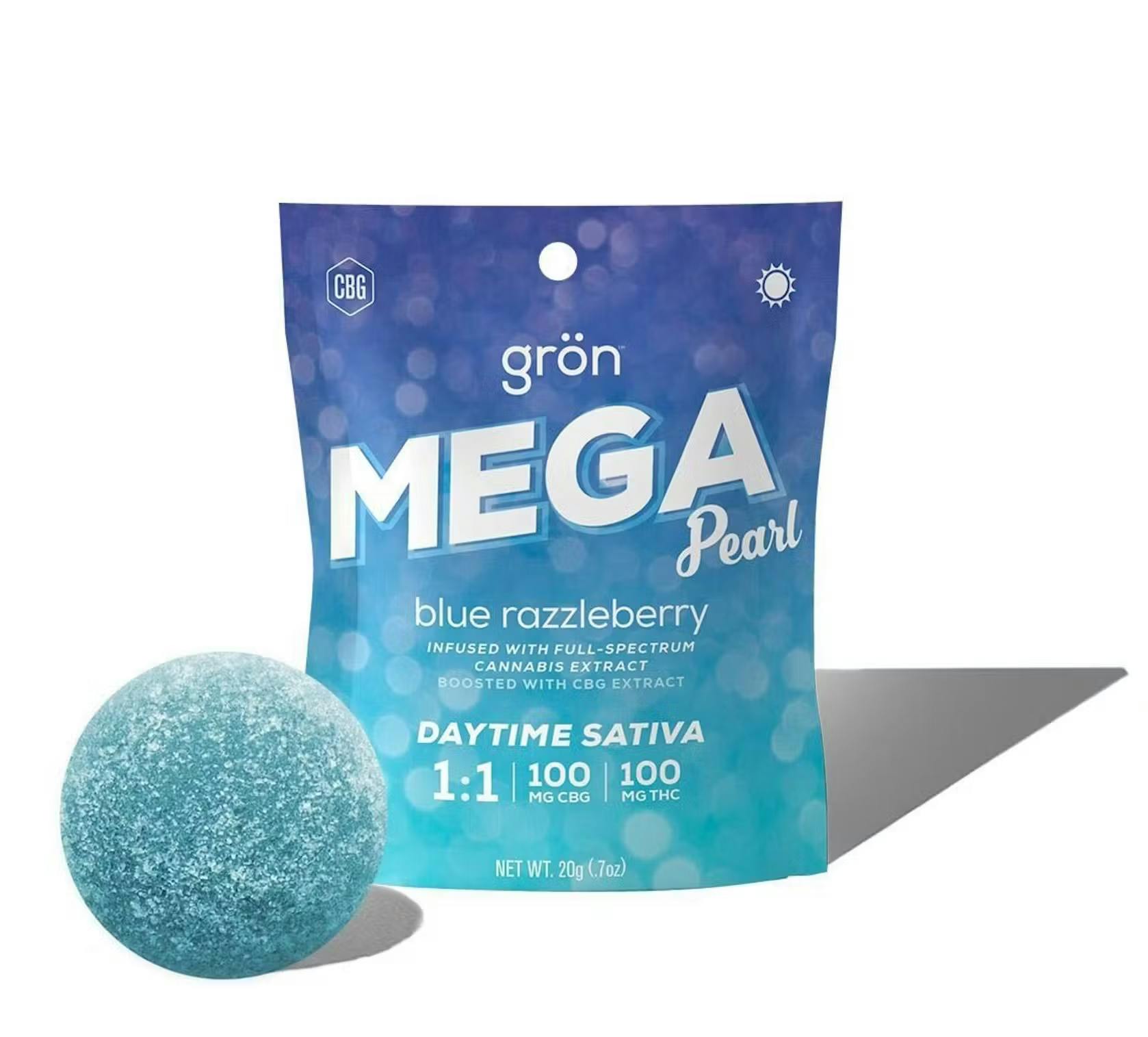 Grön 1:1 Blue Razzleberry Mega Pearl- Daytime Sativa - CBG/THC-2