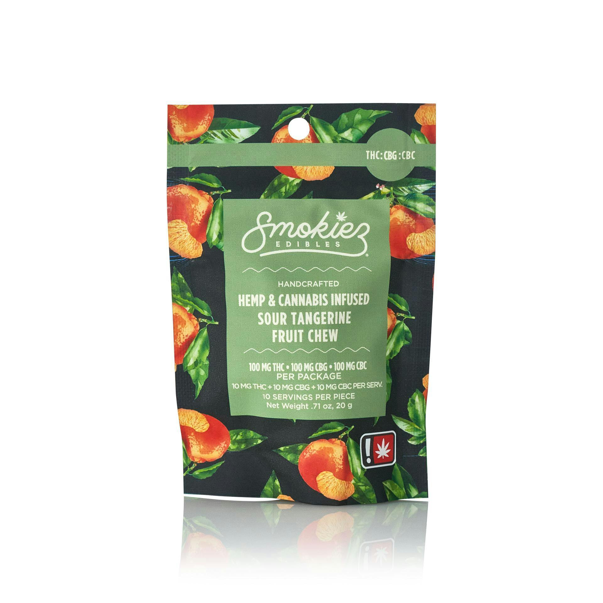 Smokiez | SOUR Tangerine THC:CBG:CBC Fruit Chew