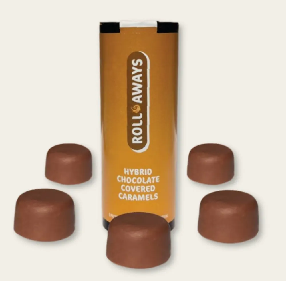 Product Roll Away Chocolate Covered Caramels 5pk 50mg