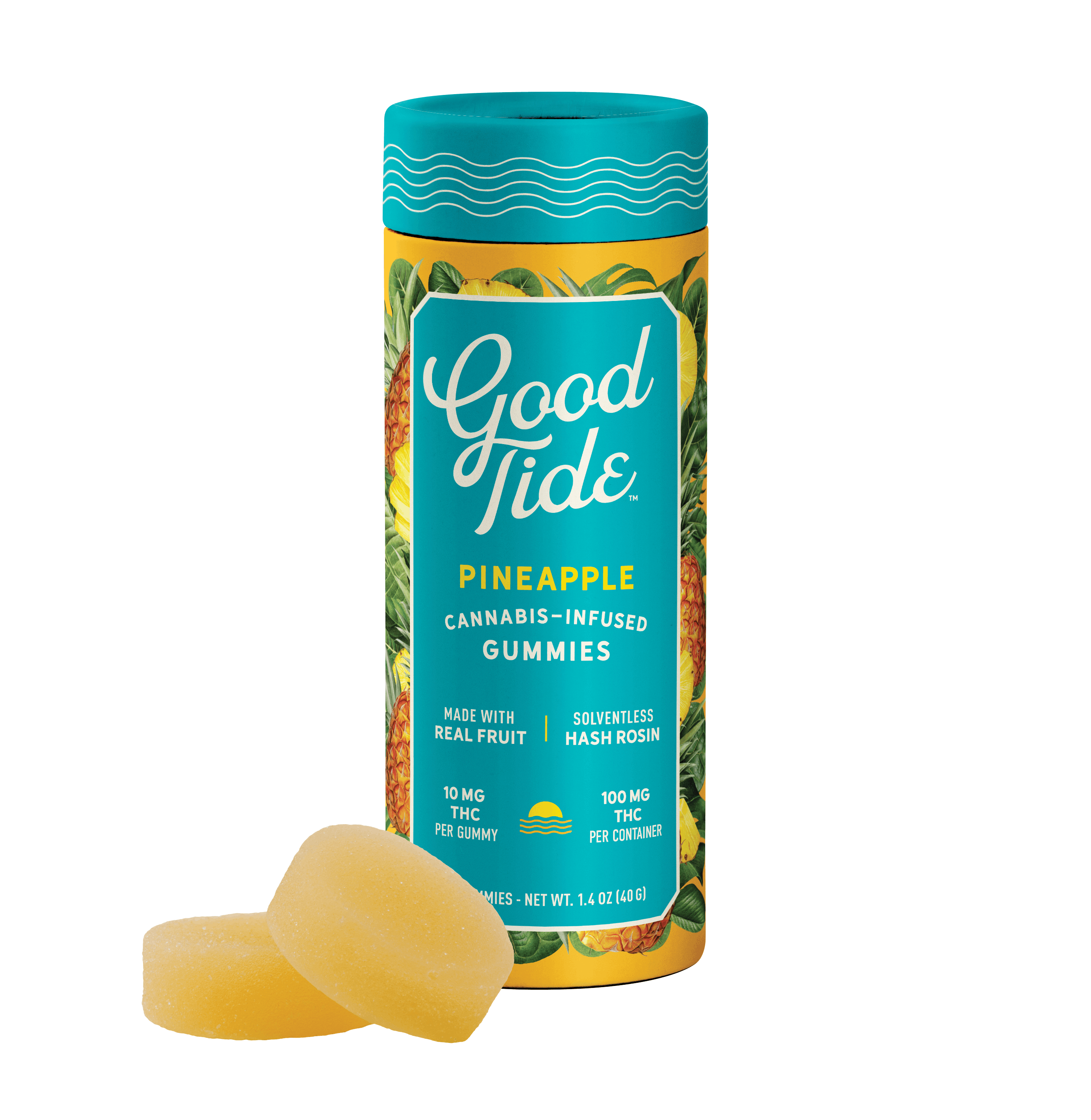 Good Tide Gummies: Pineapple | Live Rosin 10pk