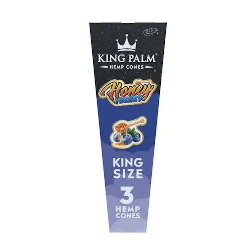 KING PALM | HONEY BERRY | KING SIZE HEMP CONES | 3PK-active