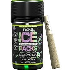 Product: Ice Packs | Sour Lime Haze | Rosin + Diamonds + Hash Infused Preroll - 0.5g/5pk