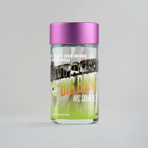 Jetpacks - 5 Pack .5g Live Resin & Diamond Infused Prerolls - NYC Sour Diesel