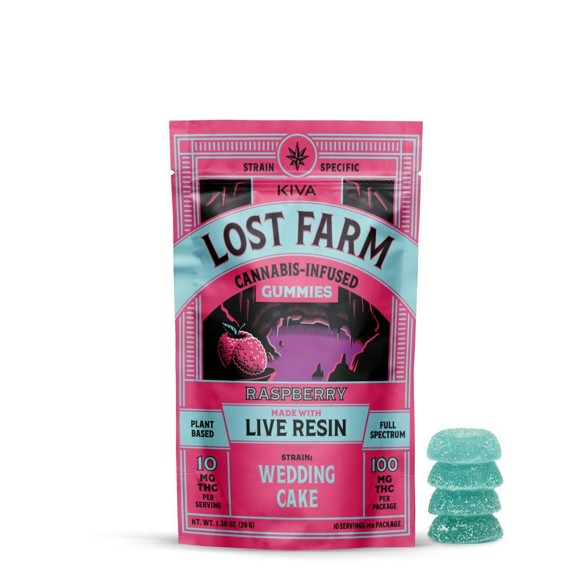 Lost Farm 'Raspberry x Wedding Cake' Live Resin Gummies [10pk]-1