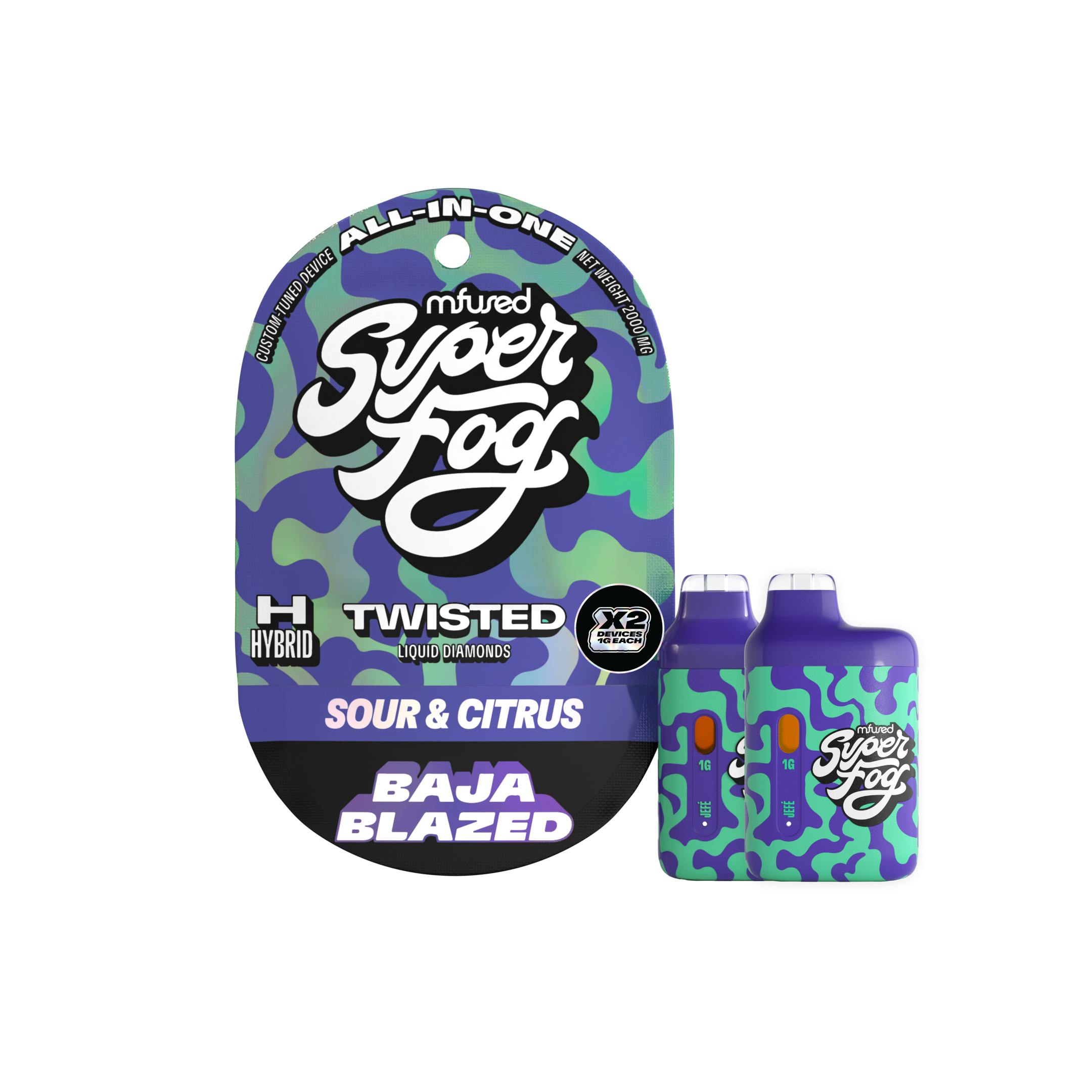 Mfused | Twisted Jefe 1g Vape 2pk | Baja Blazed