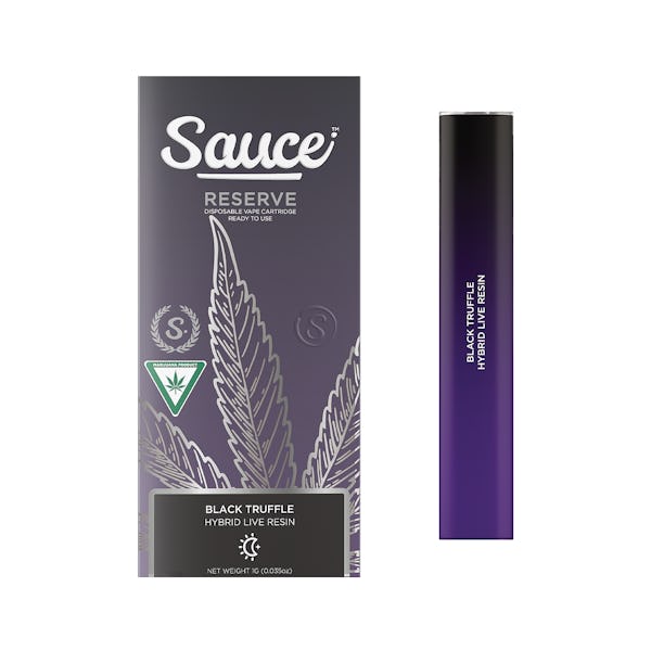 Product: Sauce | Black Truffle Reserve Disposable/Rechargeable All-in-one Live Resin Cartridge | 1g