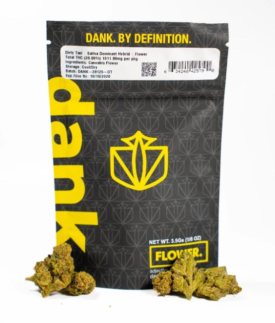 Buy Dank By Definition. Dirty Taxi | Sungrown Flower Bag Online