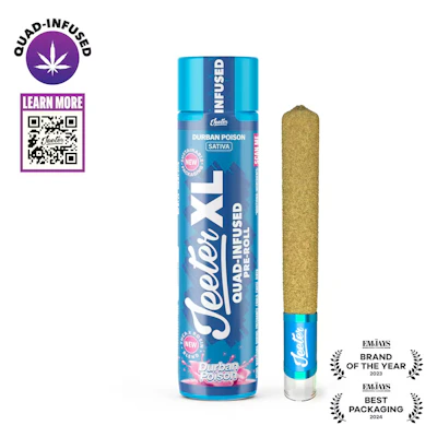 Jeeter - 2g Quad Infused Preroll - Durban Poison - PRE_ROLLS by Jeeter at King of Budz