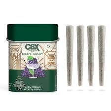 GRAPE GASBY 4PK PREROLLS