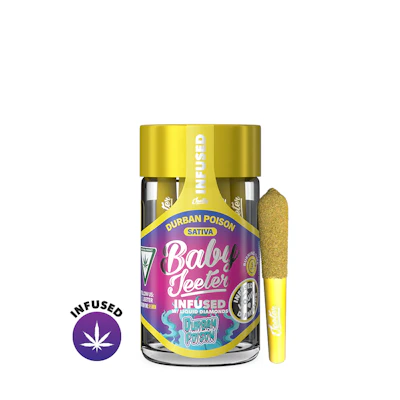 Durban Poison Baby Jeeter Infused Pre-Roll 5-pack | 2.5g - PRE_ROLLS by Jeeter at King of Budz